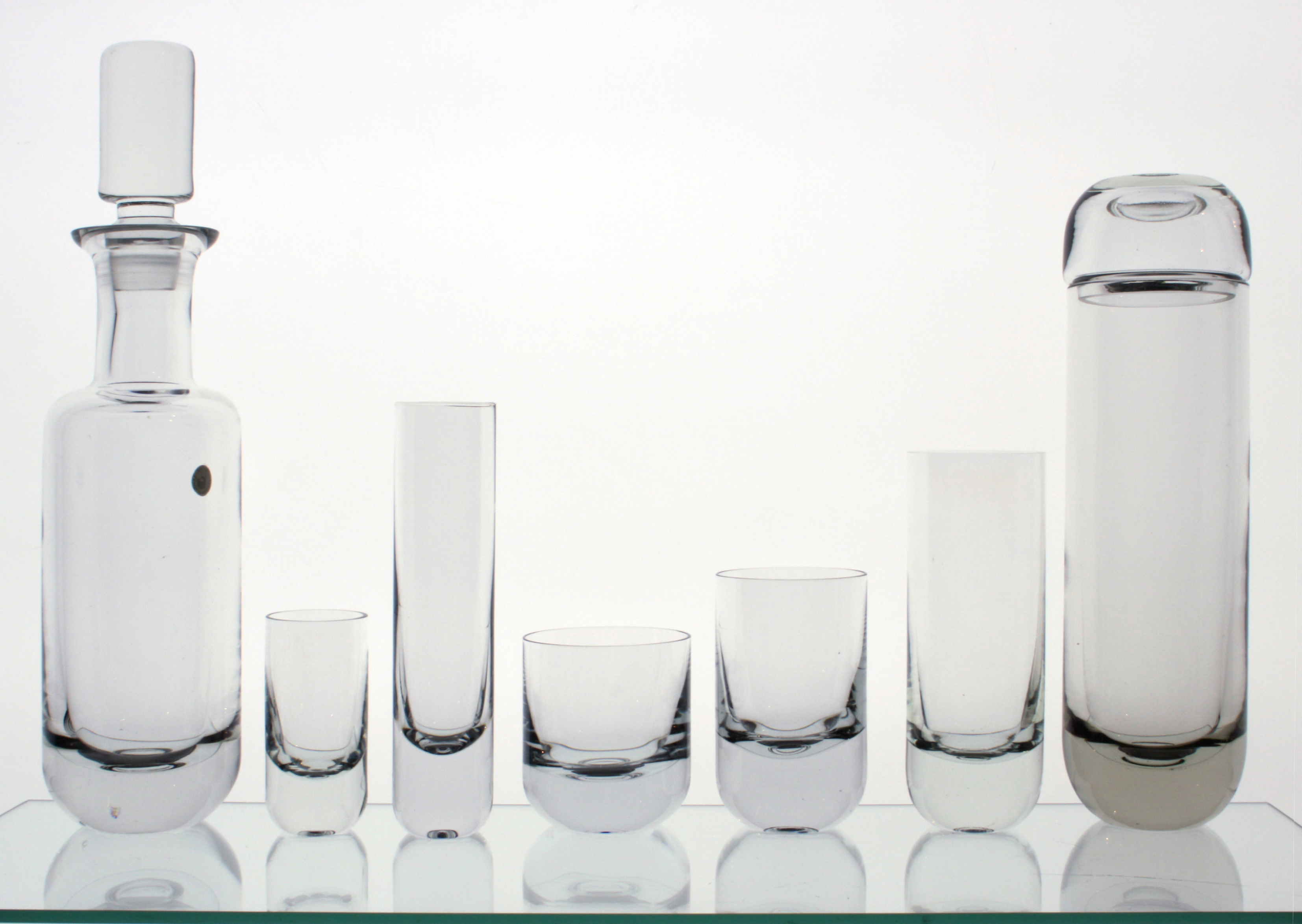 Trinkglasserie Misha (Teile) Hersteller: VEB Glaswerk Harzkristall, Derenburg, 1985 Design: Marlies Ameling